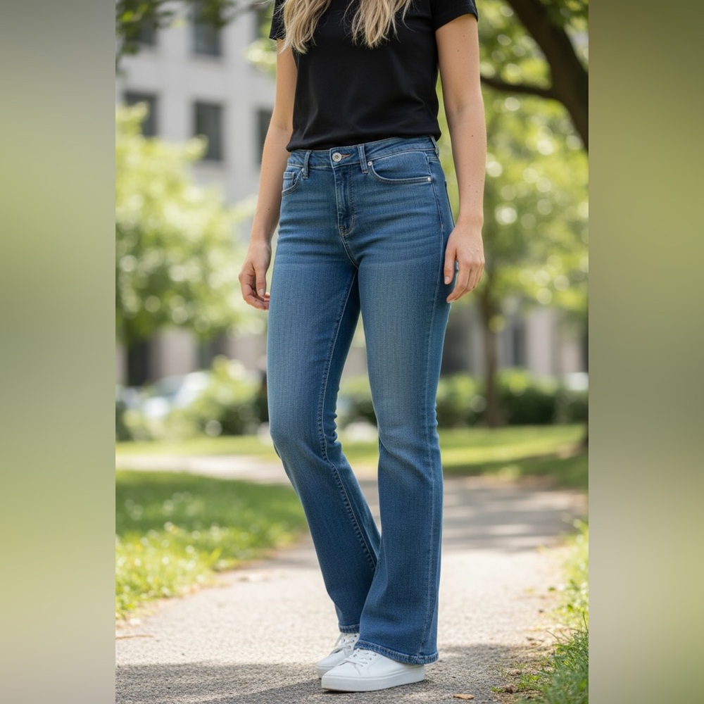 Lucky Brand Straight-Leg Jeans in Medium Blue Wash